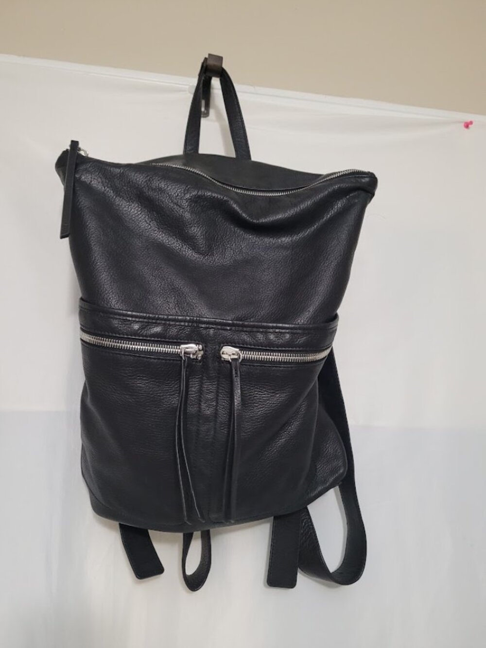 Margot Genuine Leather Pebbled Backpack